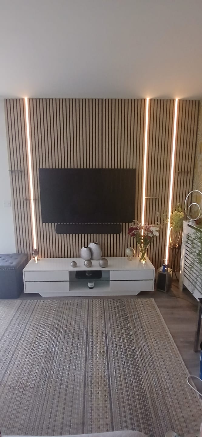 Customer photo review of White Ash Acoustic Wall Panel