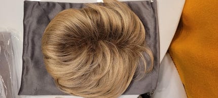 Customer photo review of Classic Straight Pixie Hair Topper – Instant Fullness for Thinning Crowns