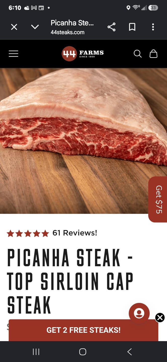 Customer photo review of USDA Prime Family Steak Pack