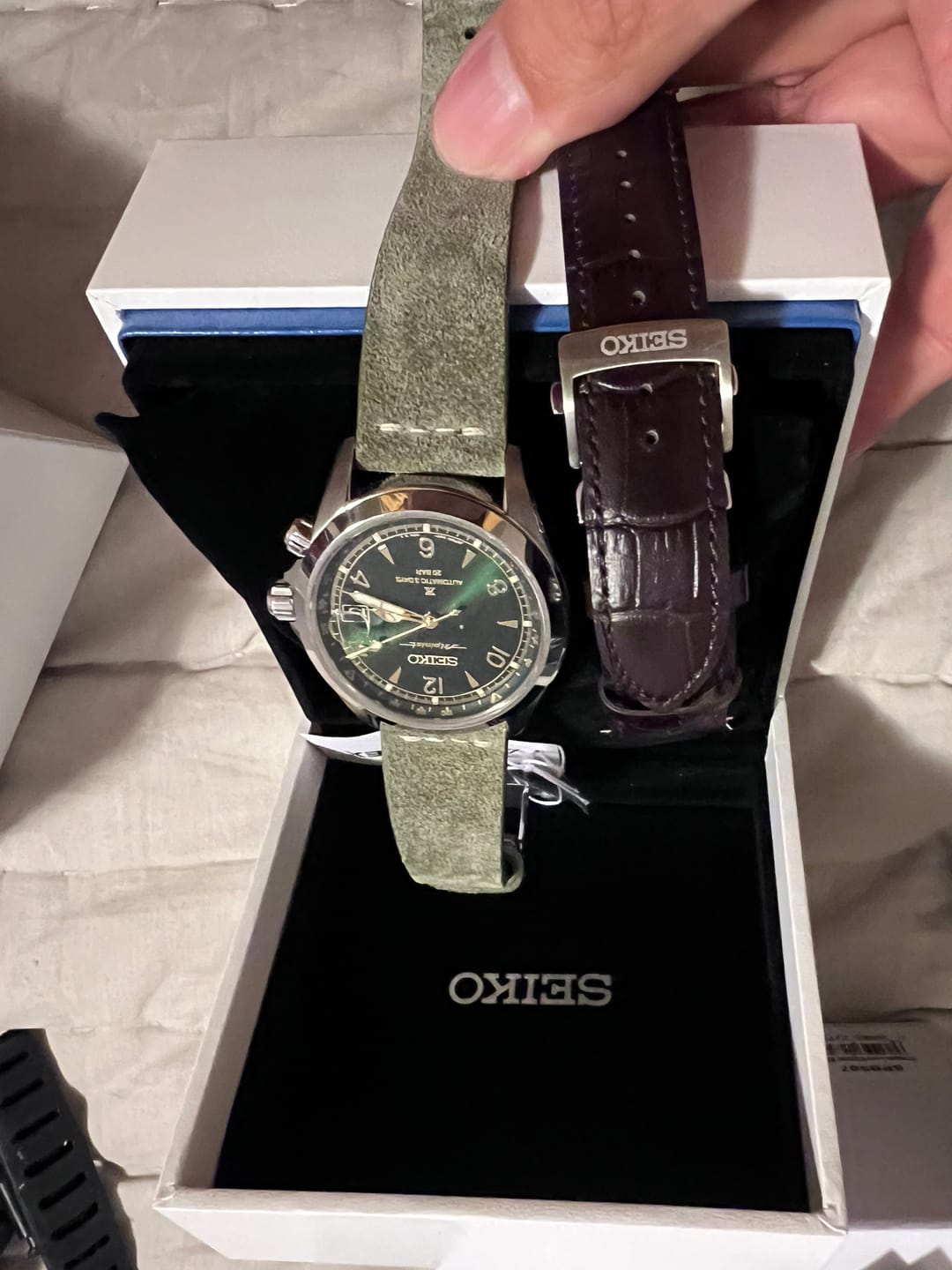 Customer photo review of Reseda Green Suede