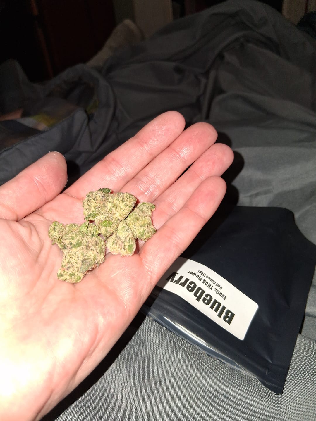 Customer photo review of Blueberry THCA Flower (Exotic)