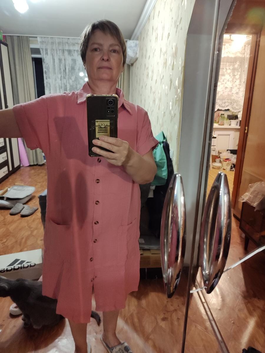 Customer photo review of Robe Chemise Fluide à Boutons