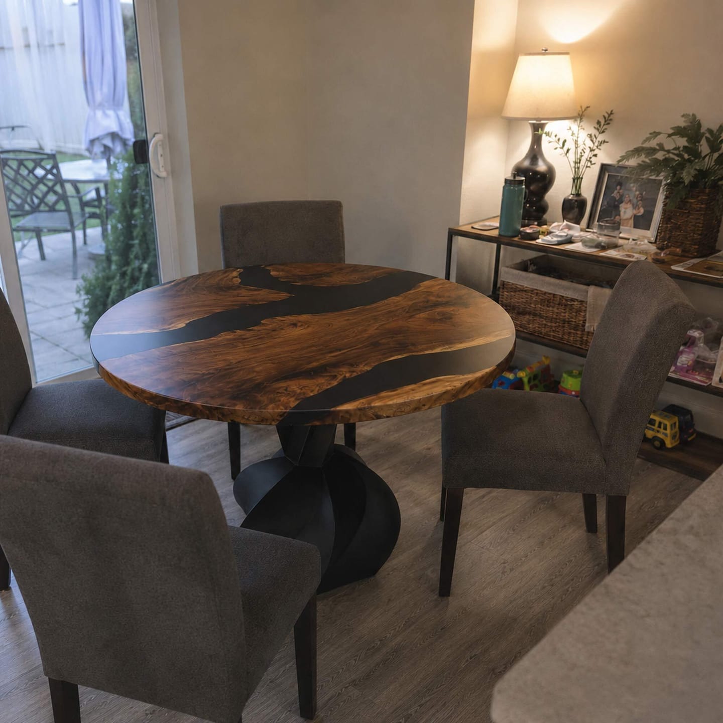 Customer photo review of Dining Table for Wood Epoxy Top - 510 Papao