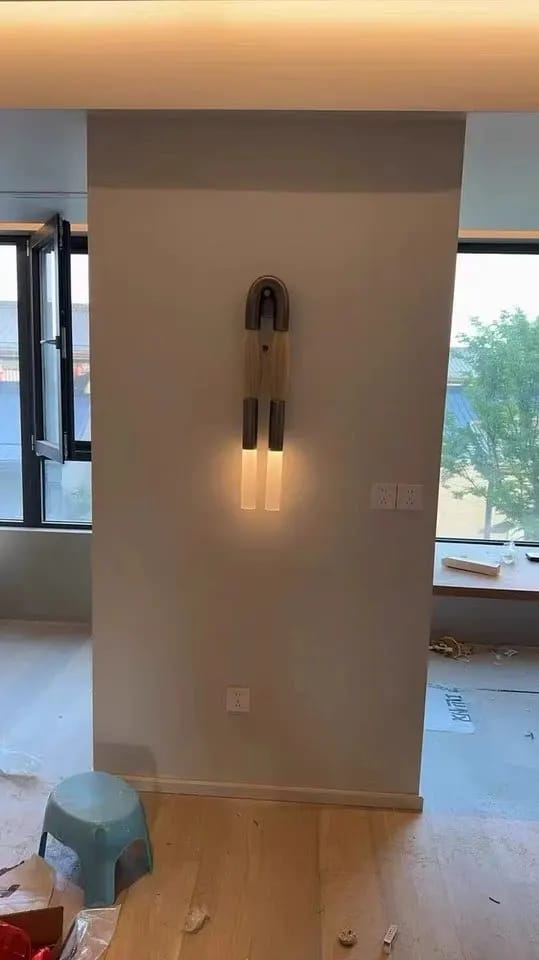 Customer photo review of Horsehair Wall Lamp, Wrought Iron, White Glass Shade, G9, 3000K