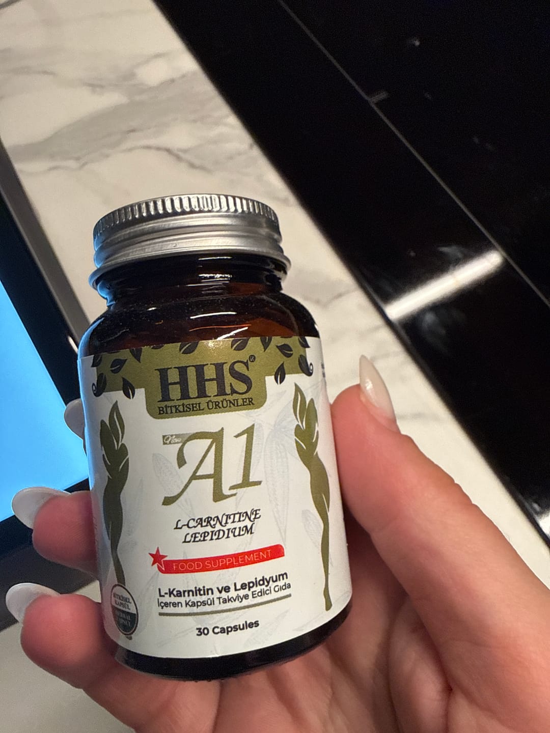 Customer photo review of L-Carnitine Lepidium Supplement - 30 Capsules | HHS A1