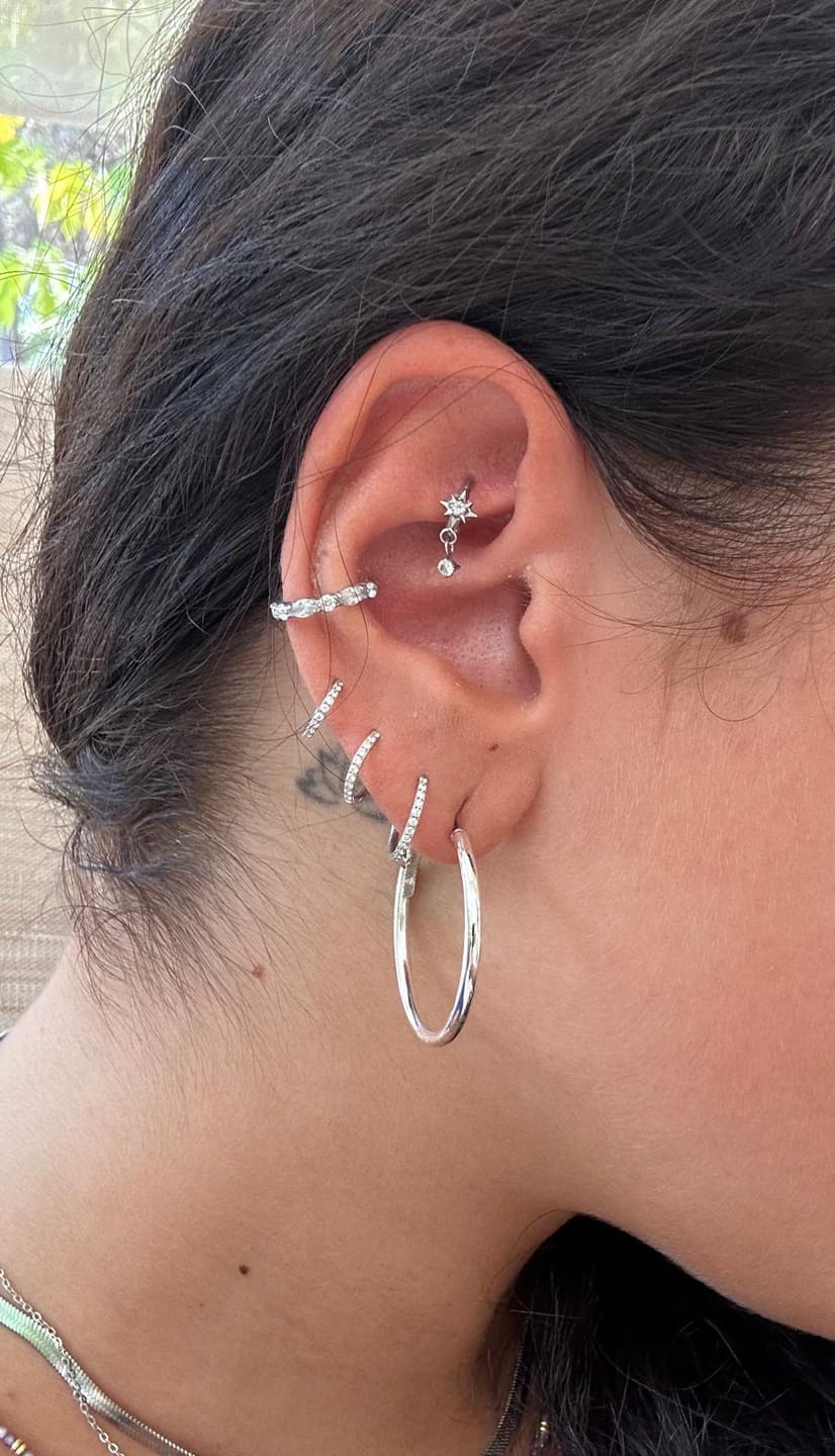 Customer photo review of BLISS Cartilage Hoop (10mm)