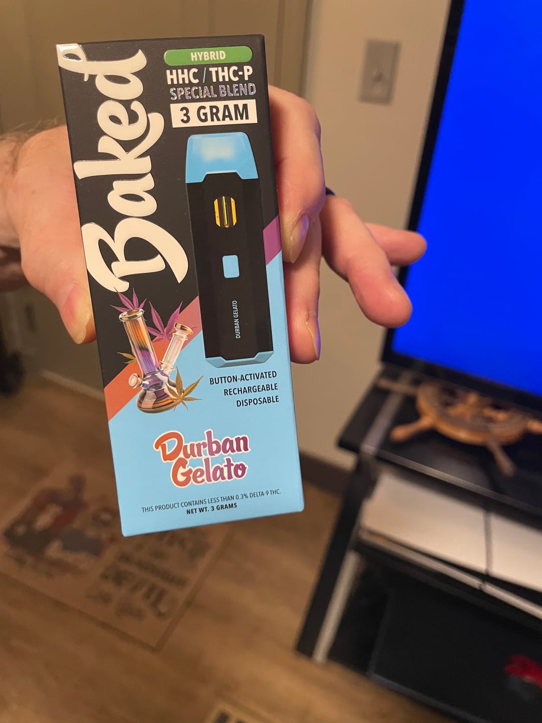 Customer photo review of 3 Gram HHC + THC-P Vape Pen | Durban Gelato - Hybrid