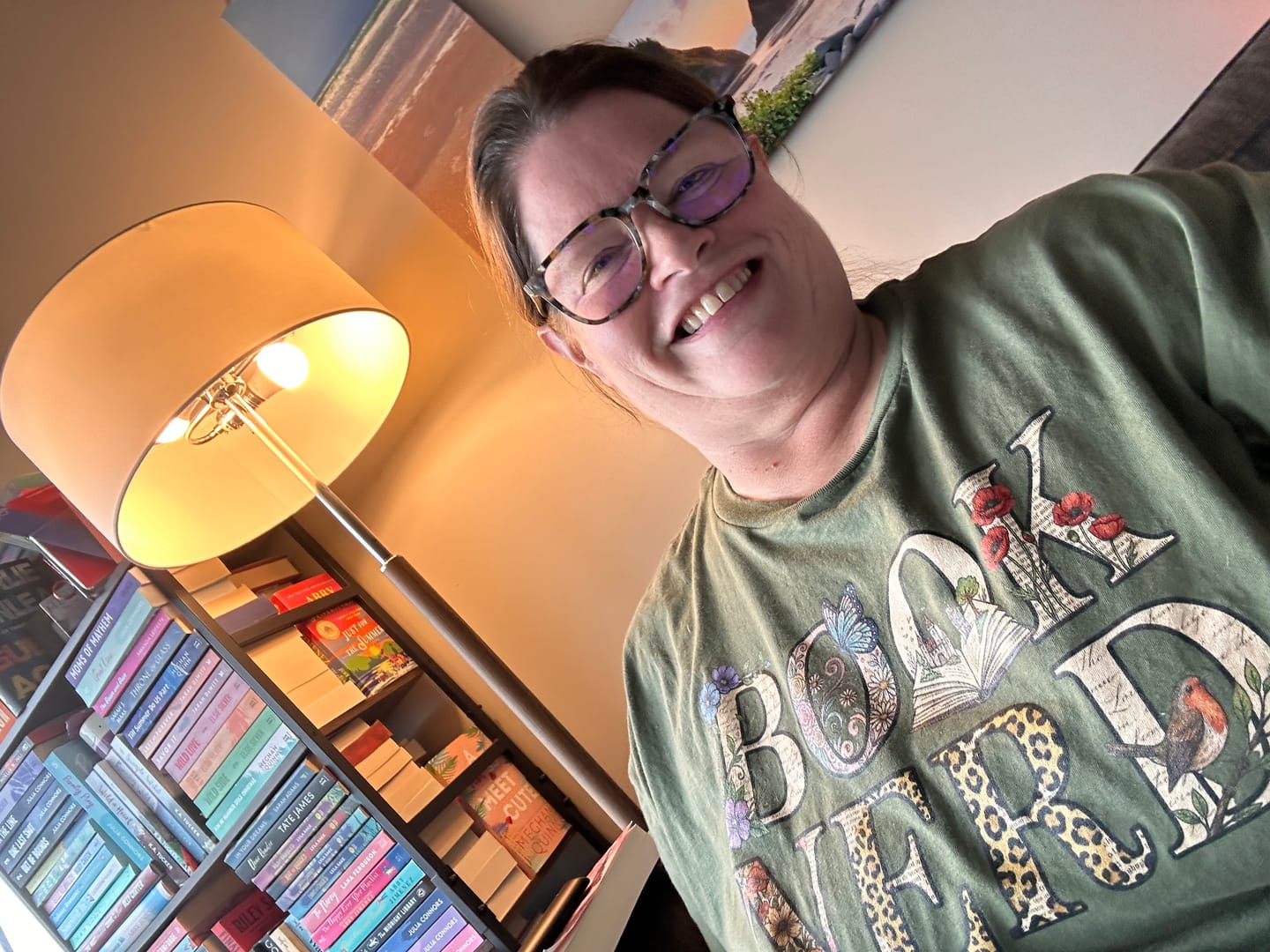 Customer photo review of We Read At Dawn Frog Unisex T-Shirt, Funny Book Lover Shirt
