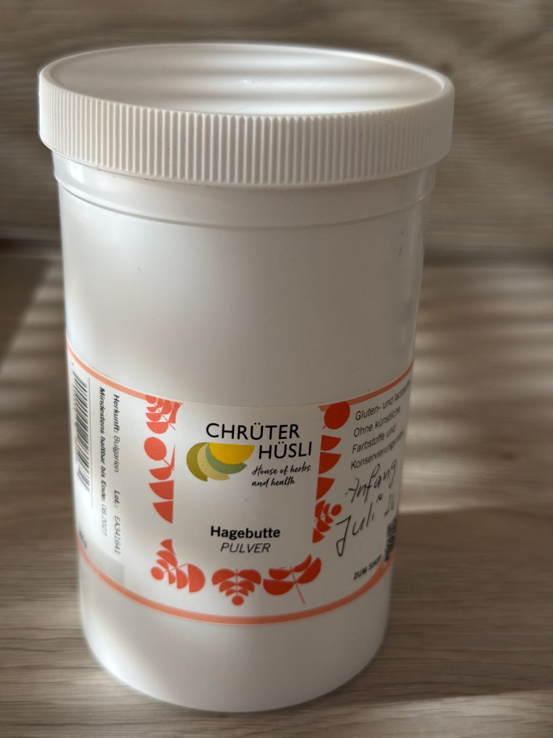 Customer photo review of Hagebutten Pulver, Hagebutten Pulver 250 g