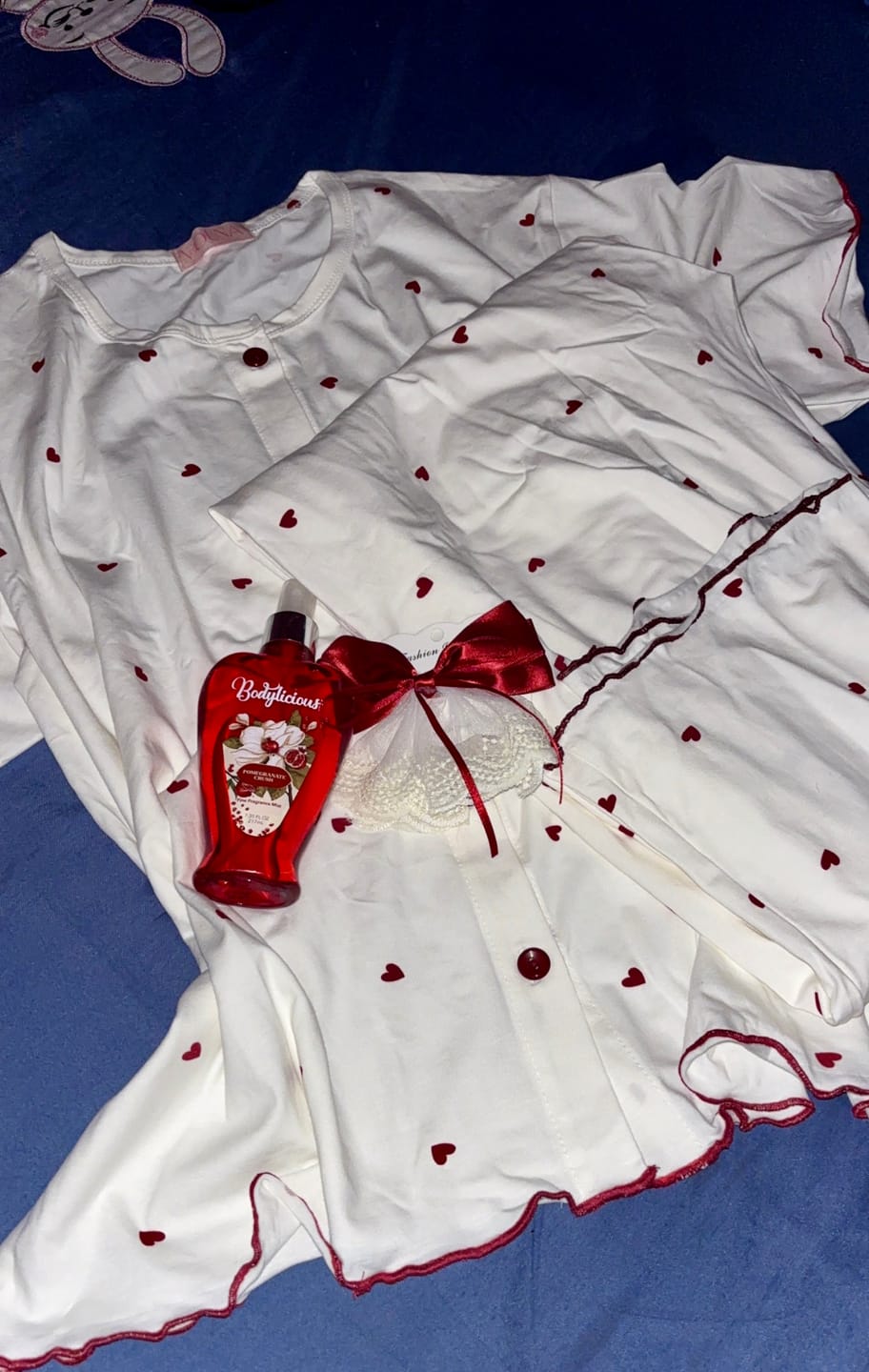 Customer photo review of Cherry Hearts pajama