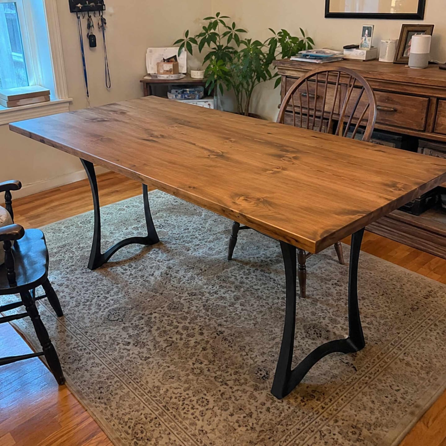 Customer photo review of Dining Table for Unique Natural Wood Top Design - 403 Tangen