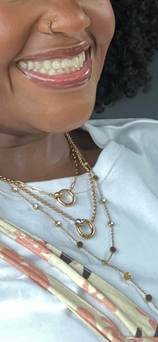 Customer photo review of It Girl Necklace Stack