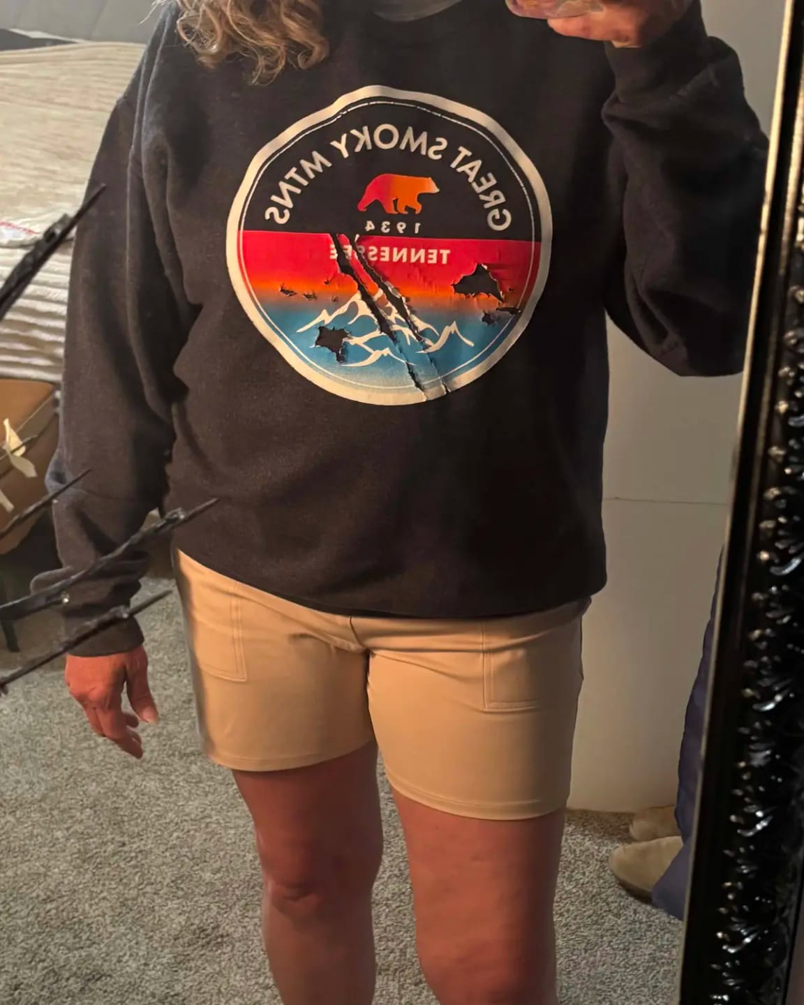 Customer photo review of Women's High-Waisted Athletic Bermuda Shorts with Pockets – Running, Yoga, Summer Casual Activewear