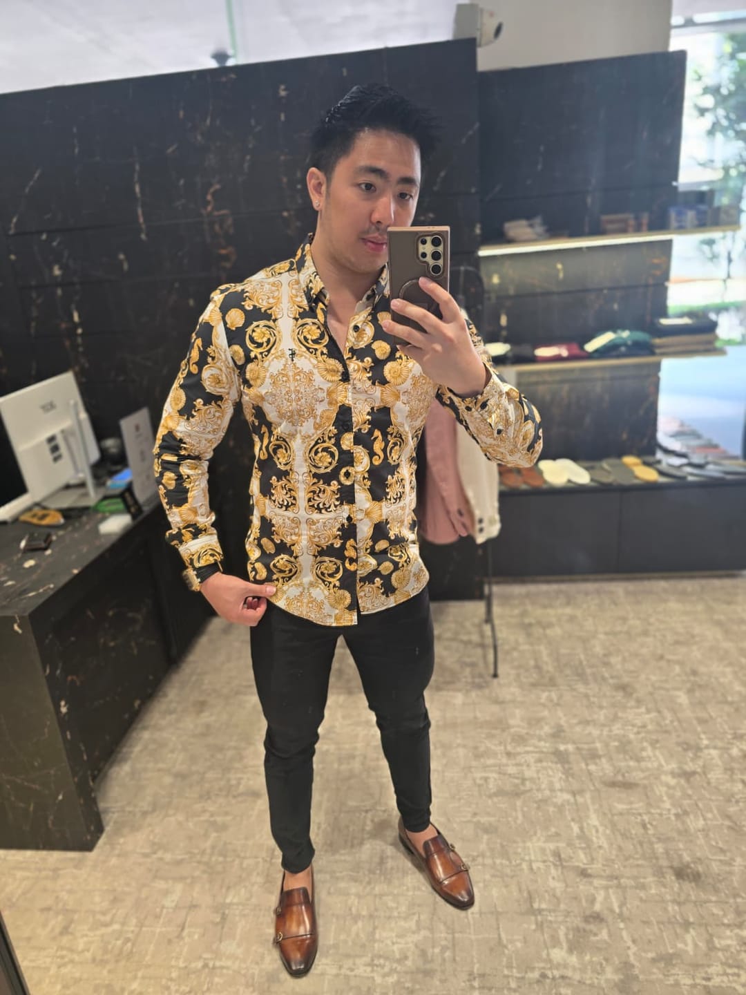 Customer photo review of Ultra Stretch Chino Pants - Skinny Fit - Beige