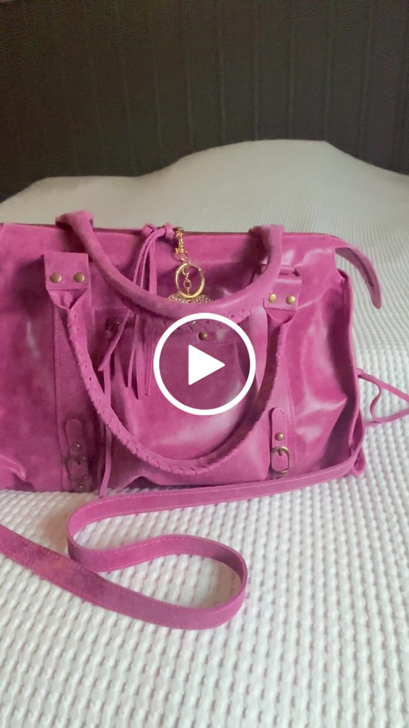 Customer video review of It girl bag hot pink