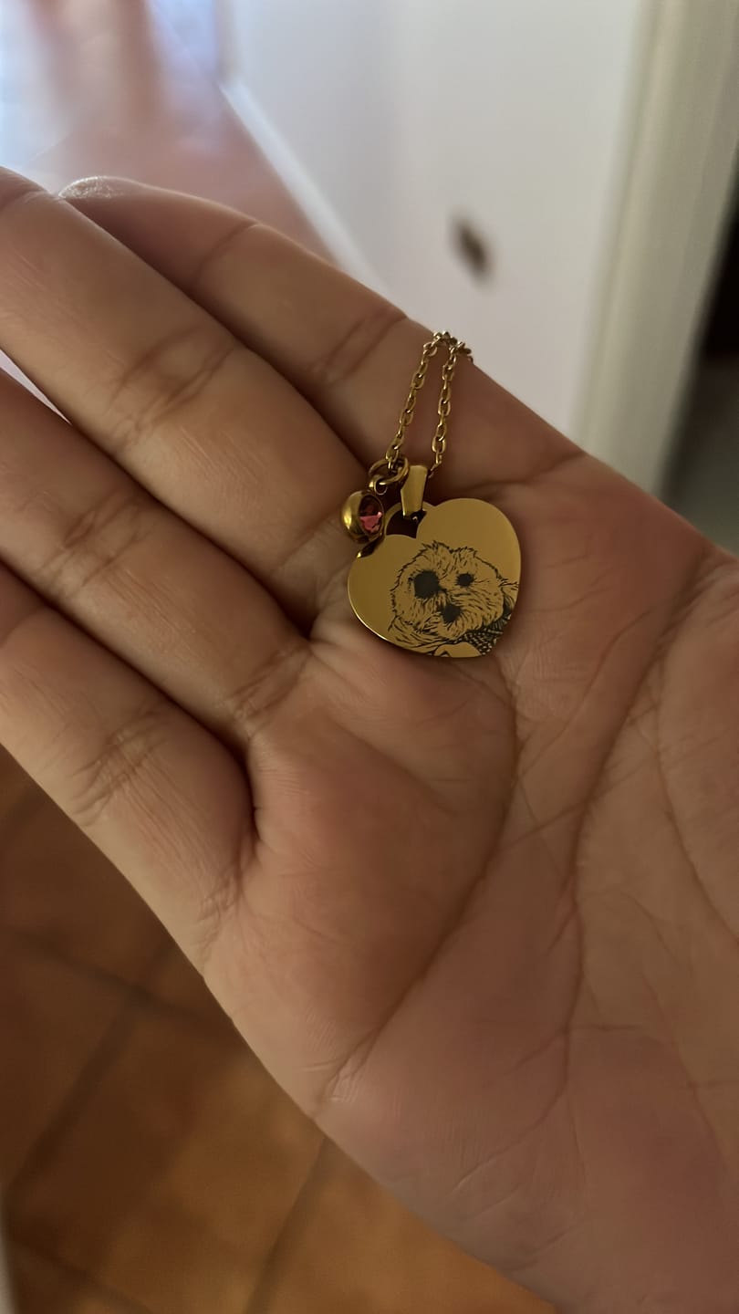 Customer photo review of Collar Grabado con la foto de tu Amigo Fiel 🐶