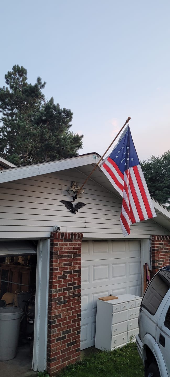 Customer photo review of 3' x 5' Bennington Flag Set