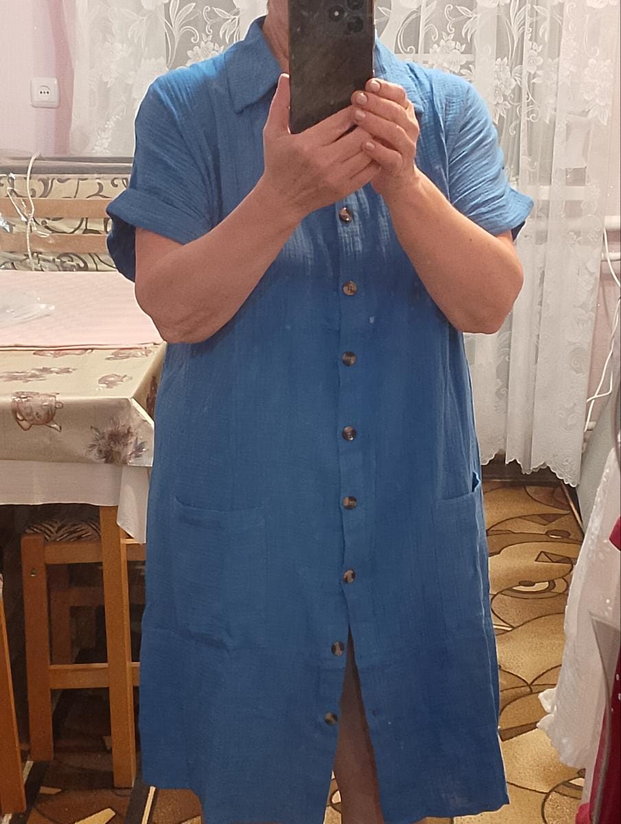 Customer photo review of Robe Chemise Fluide à Boutons