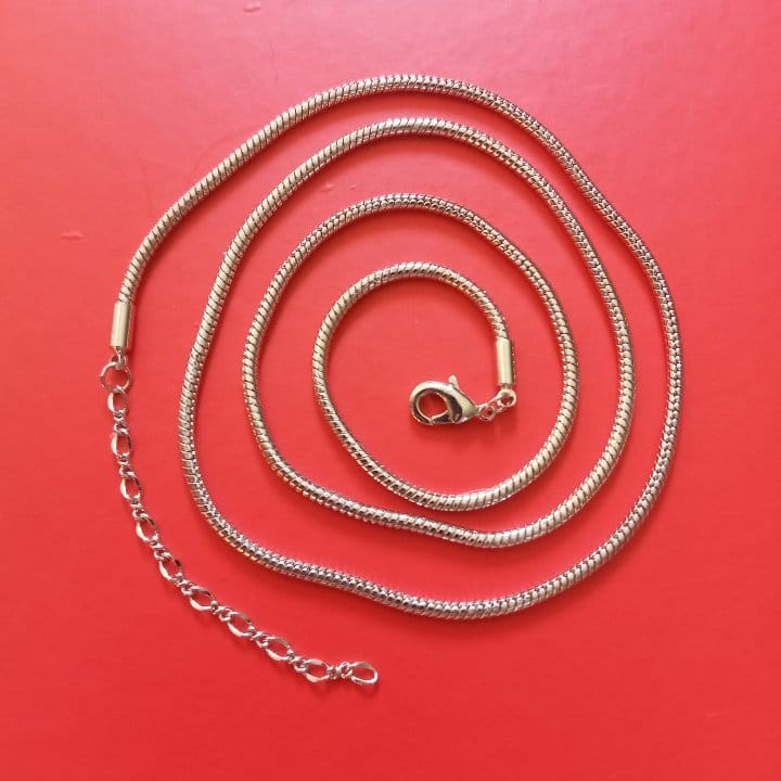 Customer photo review of Peyton 18k White Gold Plated Stacking Necklace Chain