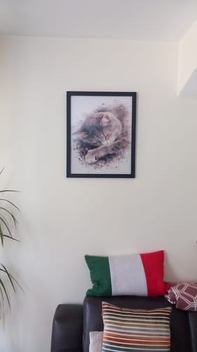 Customer photo review of Watercolour Realistic Portrait - Personalised Poster