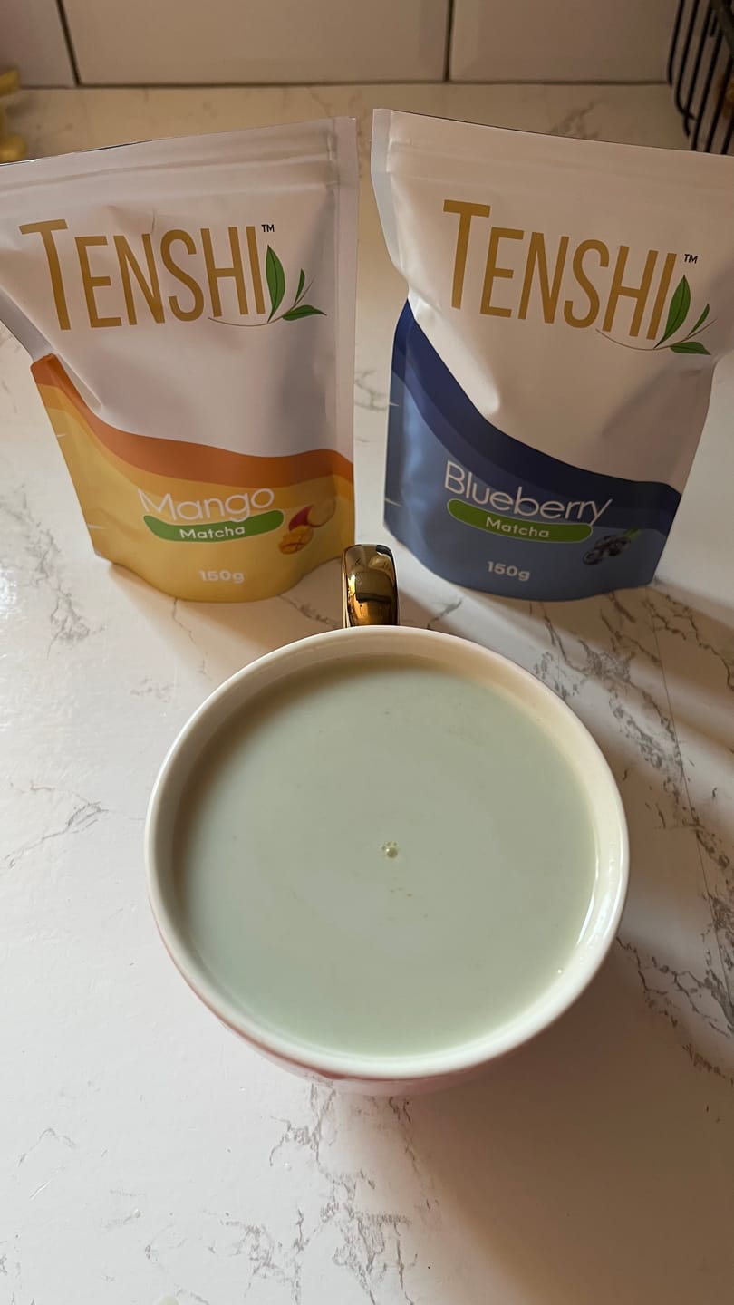 Customer photo review of Blueberry Matcha blend