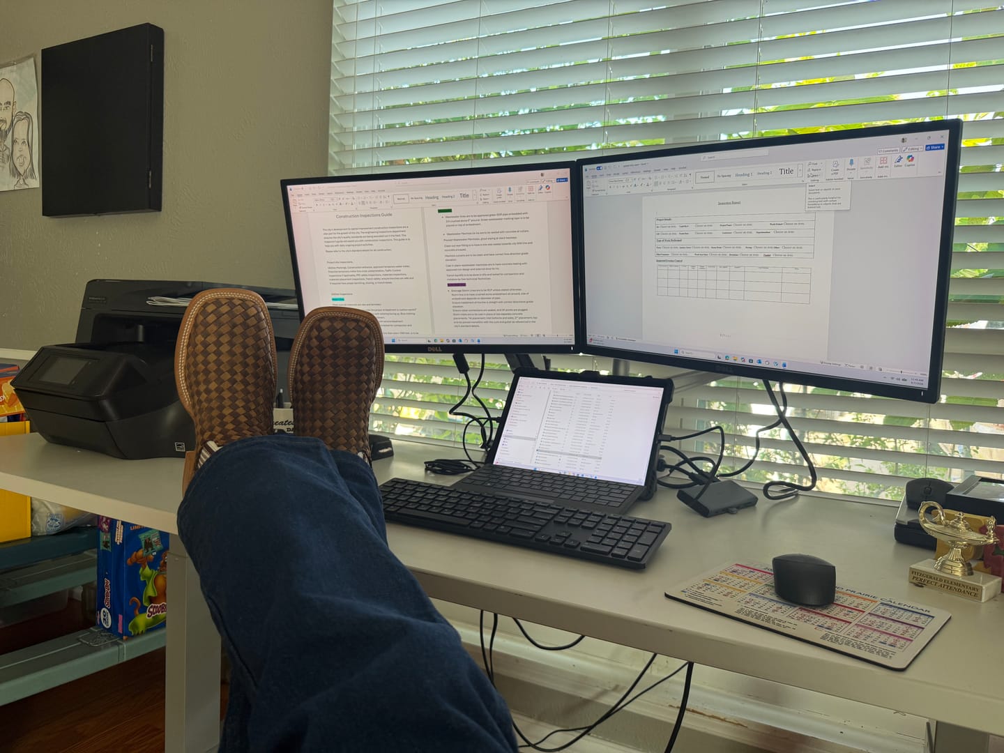 Customer photo review of Tan Basketweave Boots -Square Toe