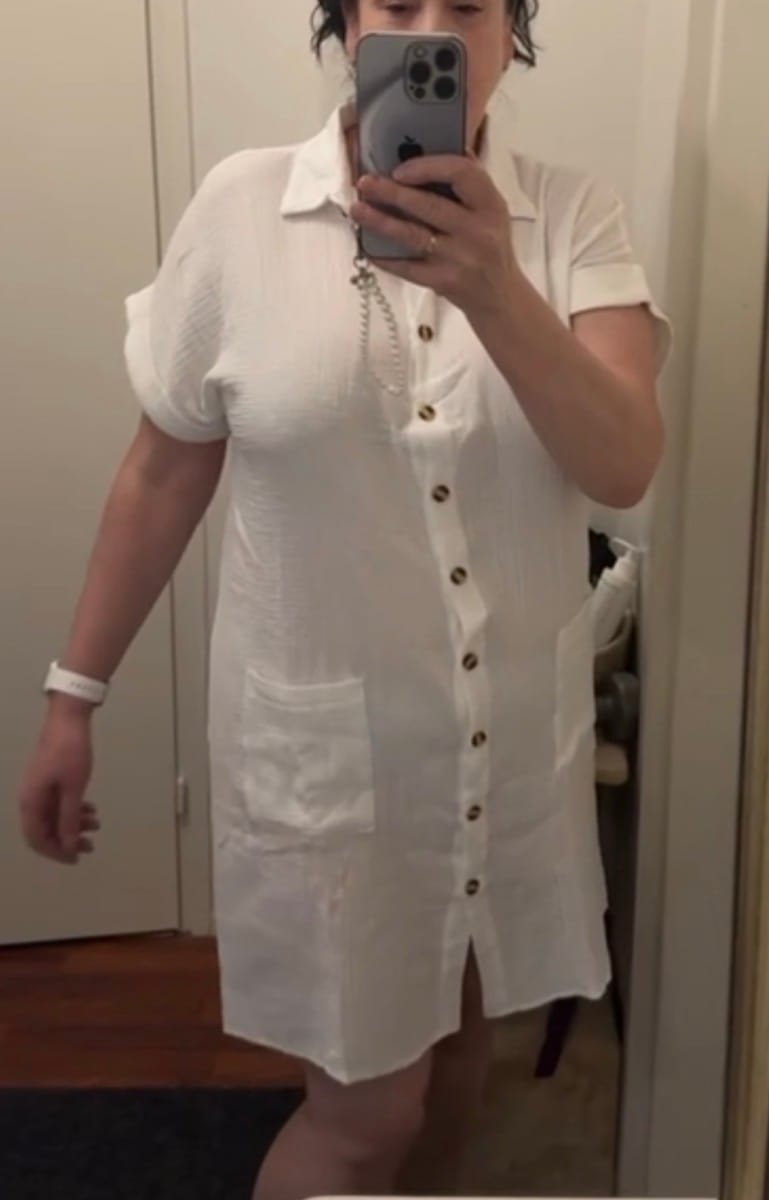 Customer photo review of Robe Chemise Fluide à Boutons