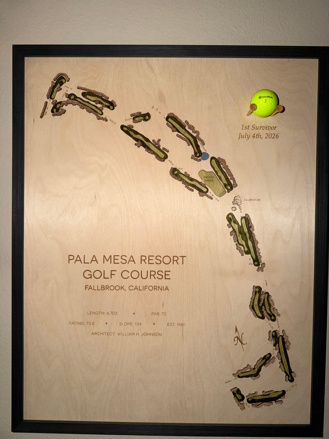Customer photo review of Custom 3D Multi-Layer Golf Map