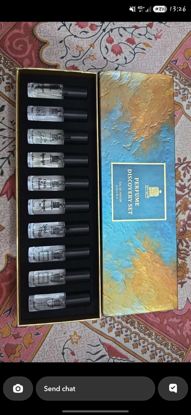 Customer photo review of Perfume Sample Discovery Set – 10 Mini Perfume Sprays (6ml Each)