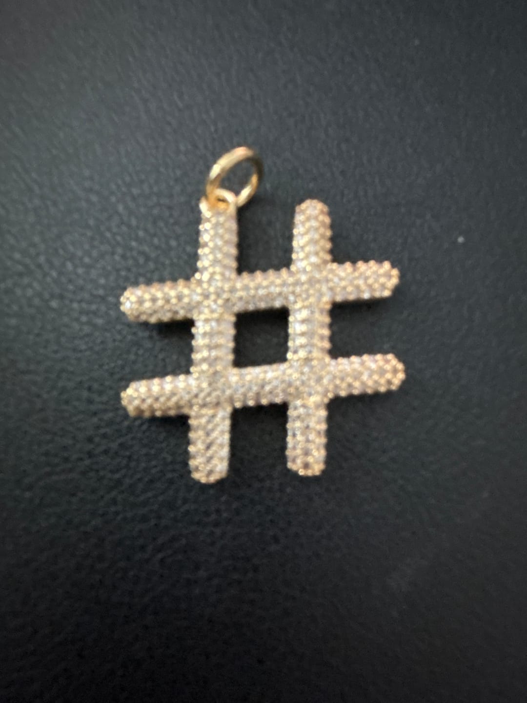 Customer photo review of Gold Sparkle Hashtag Charm (SURPRISE)