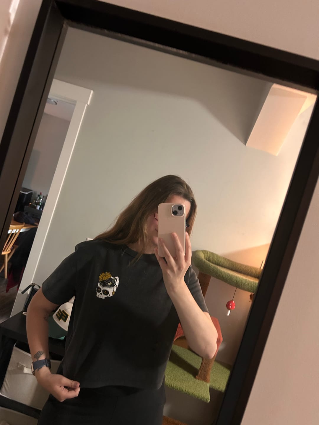 Customer photo review of Embrace the Existential Dread T-Shirt