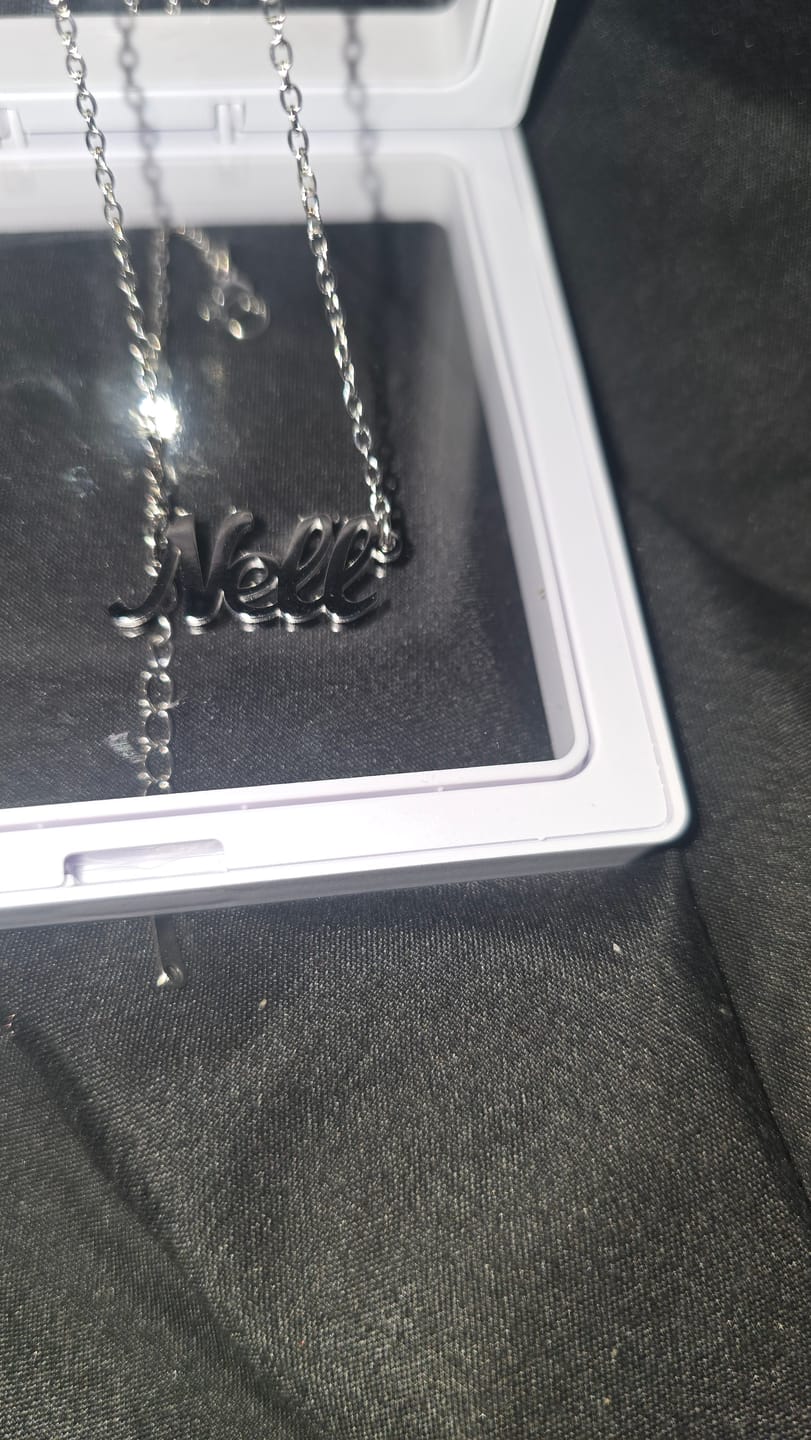 Customer photo review of Custom Name Necklace