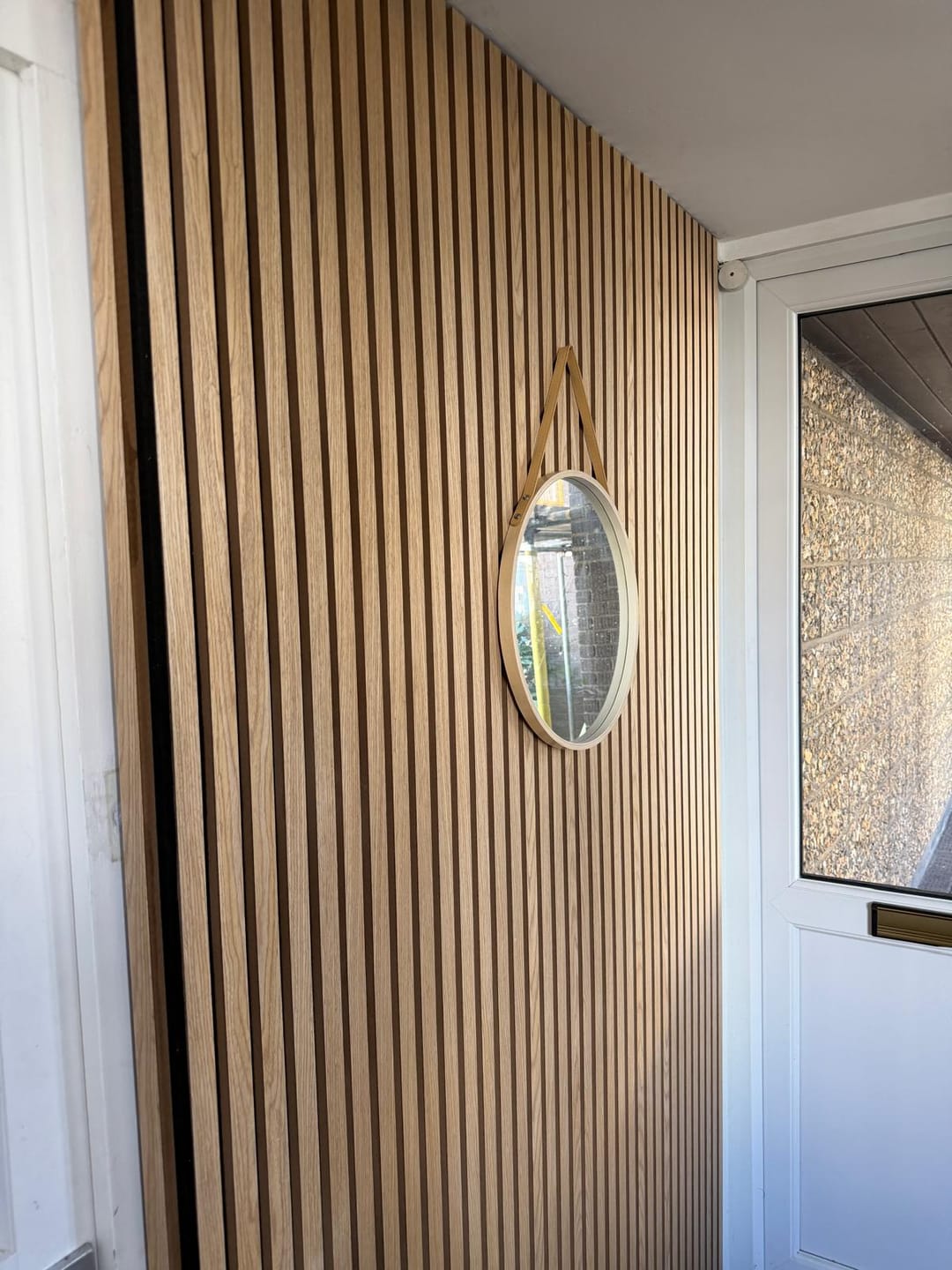 Customer photo review of SlatWall Acoustic Natural Oak Slatted Wall Panel