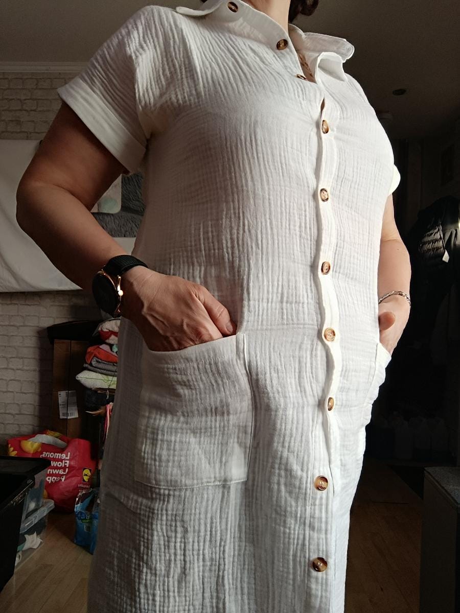 Customer photo review of Robe Chemise Fluide à Boutons