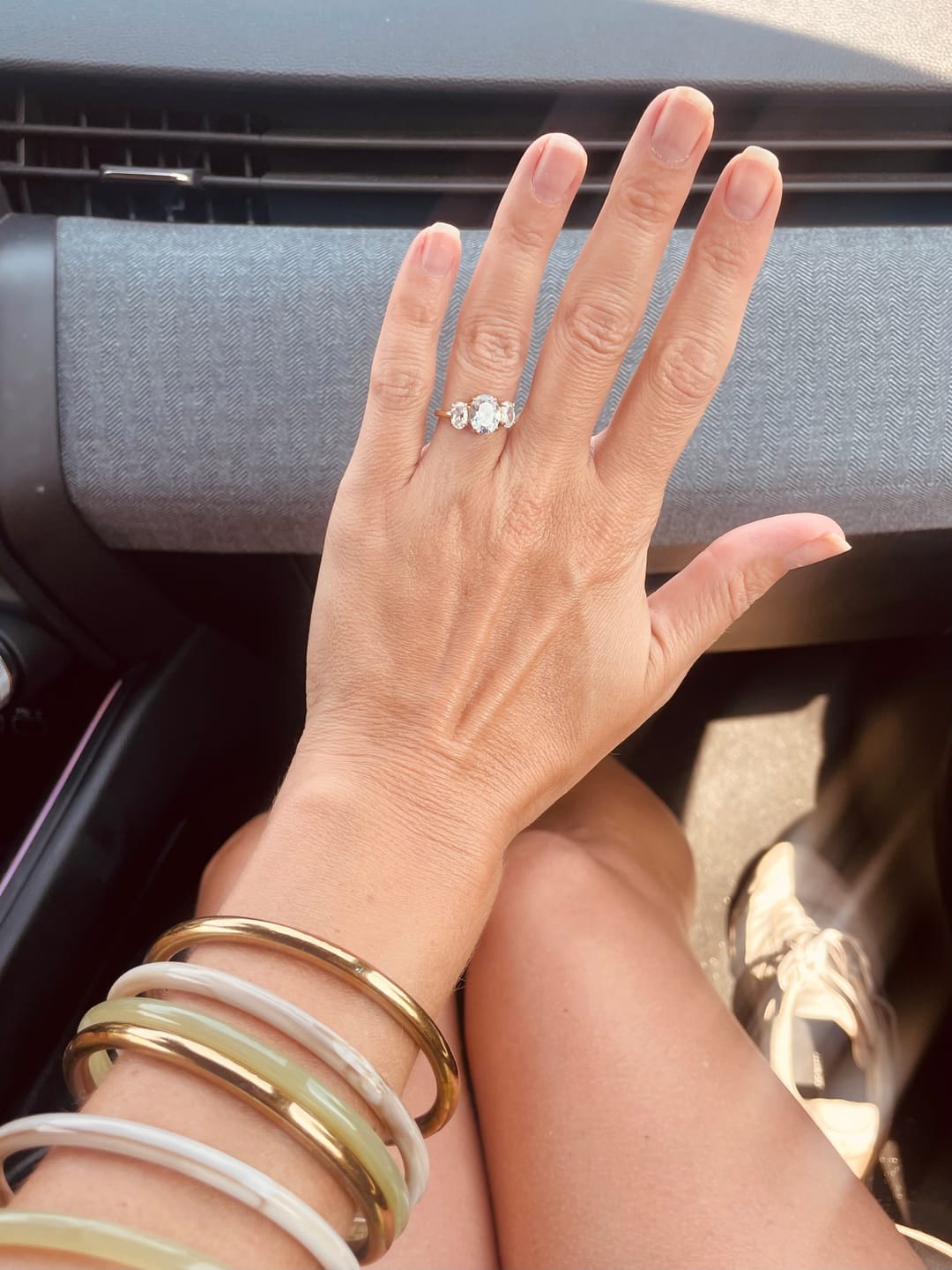 Customer photo review of Oval Triology Diamond-Inspired Ring 2ct