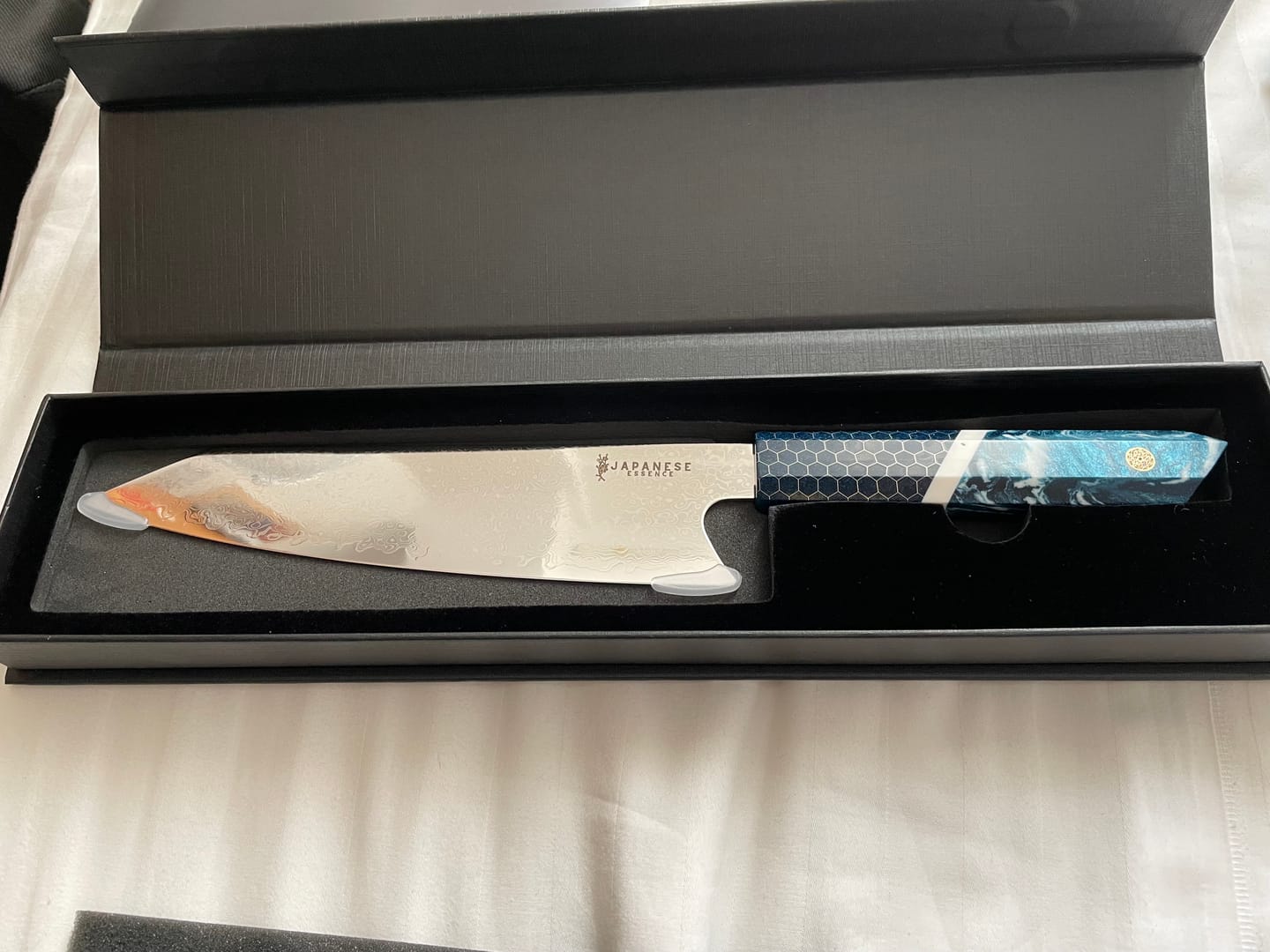 Customer photo review of Cutit Kiritsuke 20 cm din Otel Damasc cu Maner Midnight Ocean