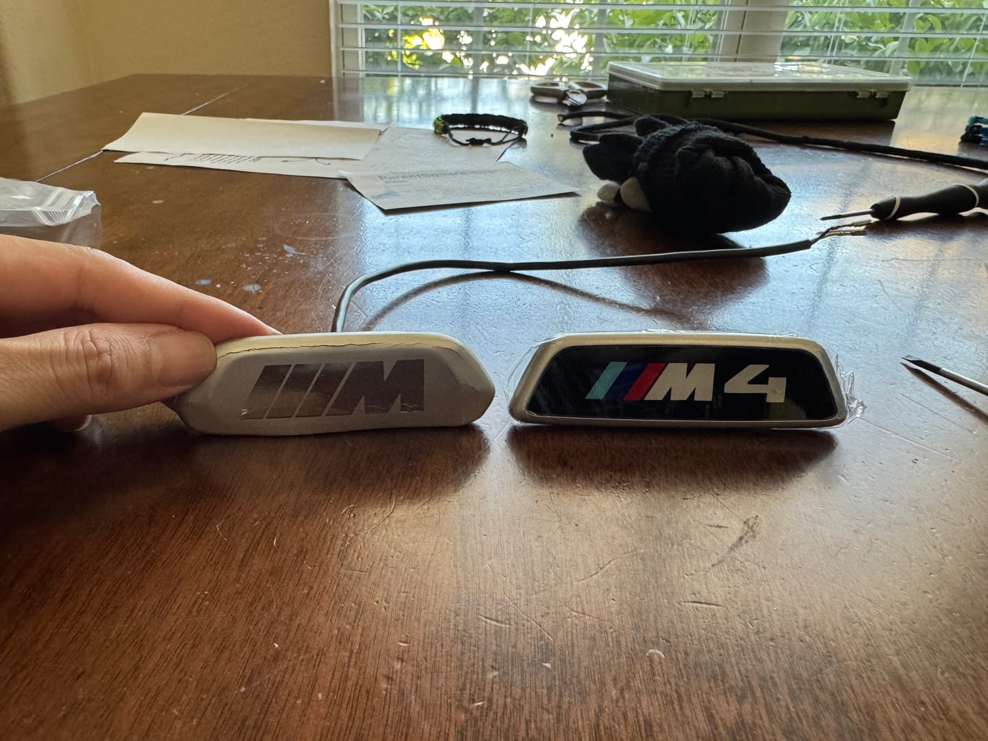 Customer photo review of ILLUMINATED SEAT EMBLEM FOR BMW F80 M3 / F82 M4