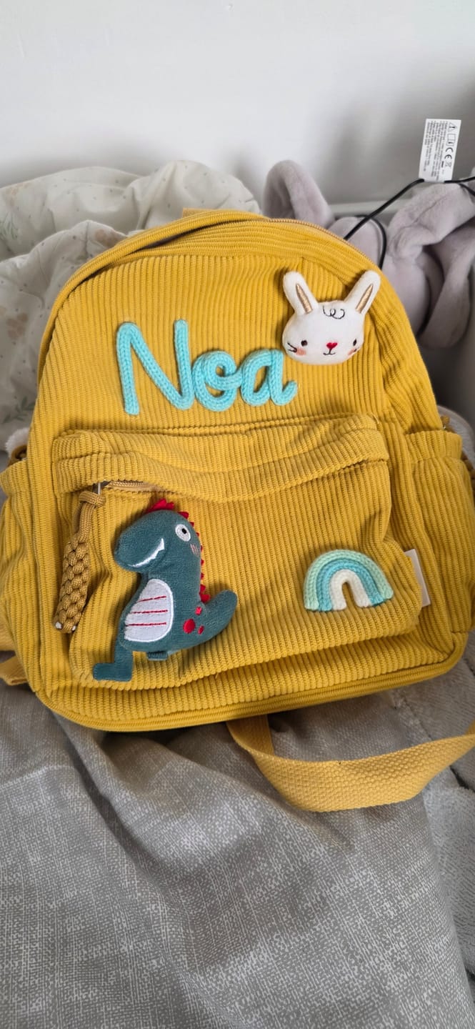 Customer photo review of K&C - Personalized Knitted Backpack