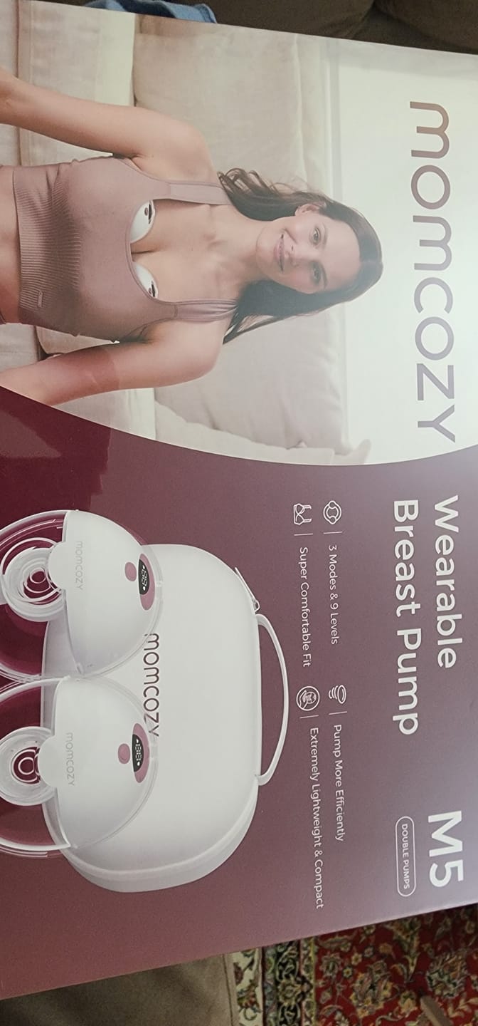 Customer photo review of Momcozy M5 Wearable Breast Pump - Maroon