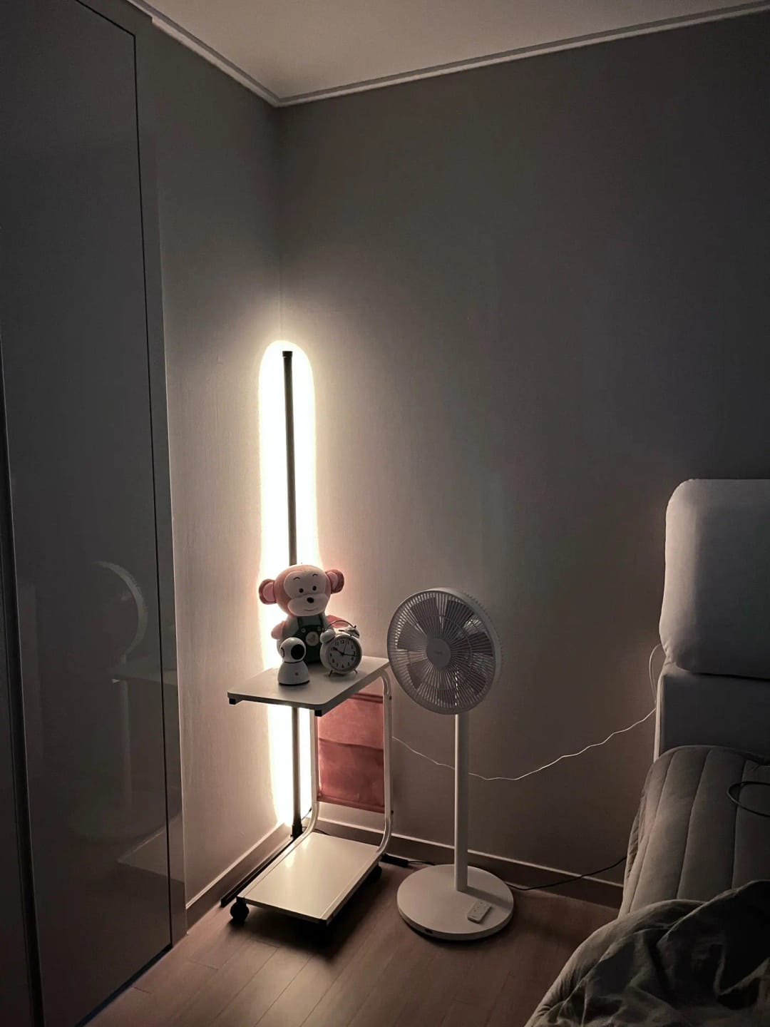Customer photo review of Nordic Inspired Multicolor LED Floor Lamp With Remote Dimmer