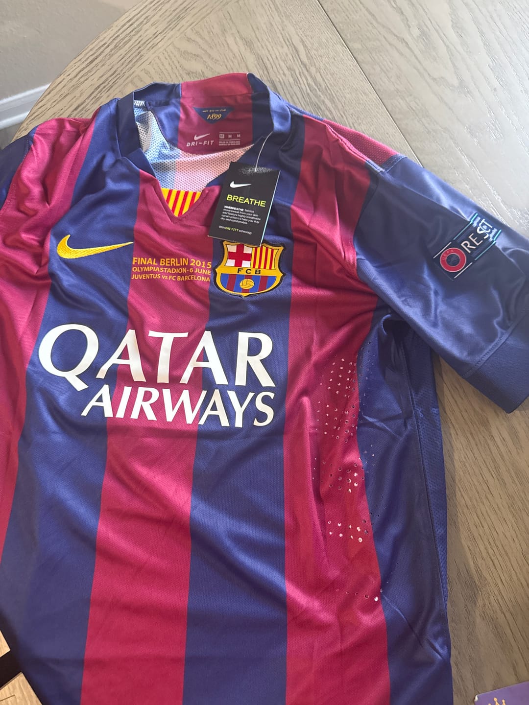 Customer photo review of Maglia Messi Barcellona Home Final UCL 2014/15