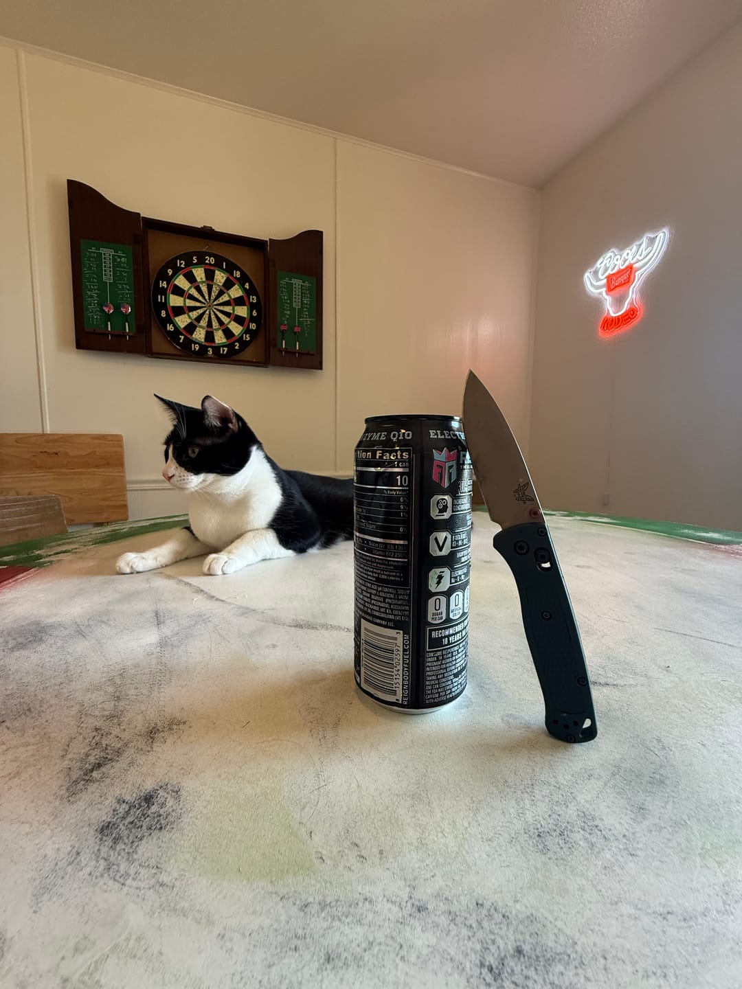 Customer photo review of The Back Door: Benchmade Bugout Knife – Taiga Green Grivory Handle, McMillan Tan ELMAX Blade, AXIS Lock – Made in USA (535TN-2601) (Used - Like New)