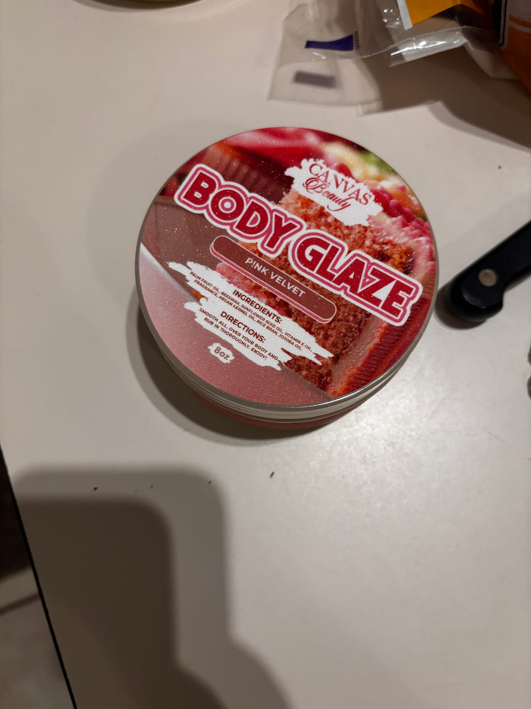 Customer photo review of (NEW) BODY GLAZE: PINK VELVET