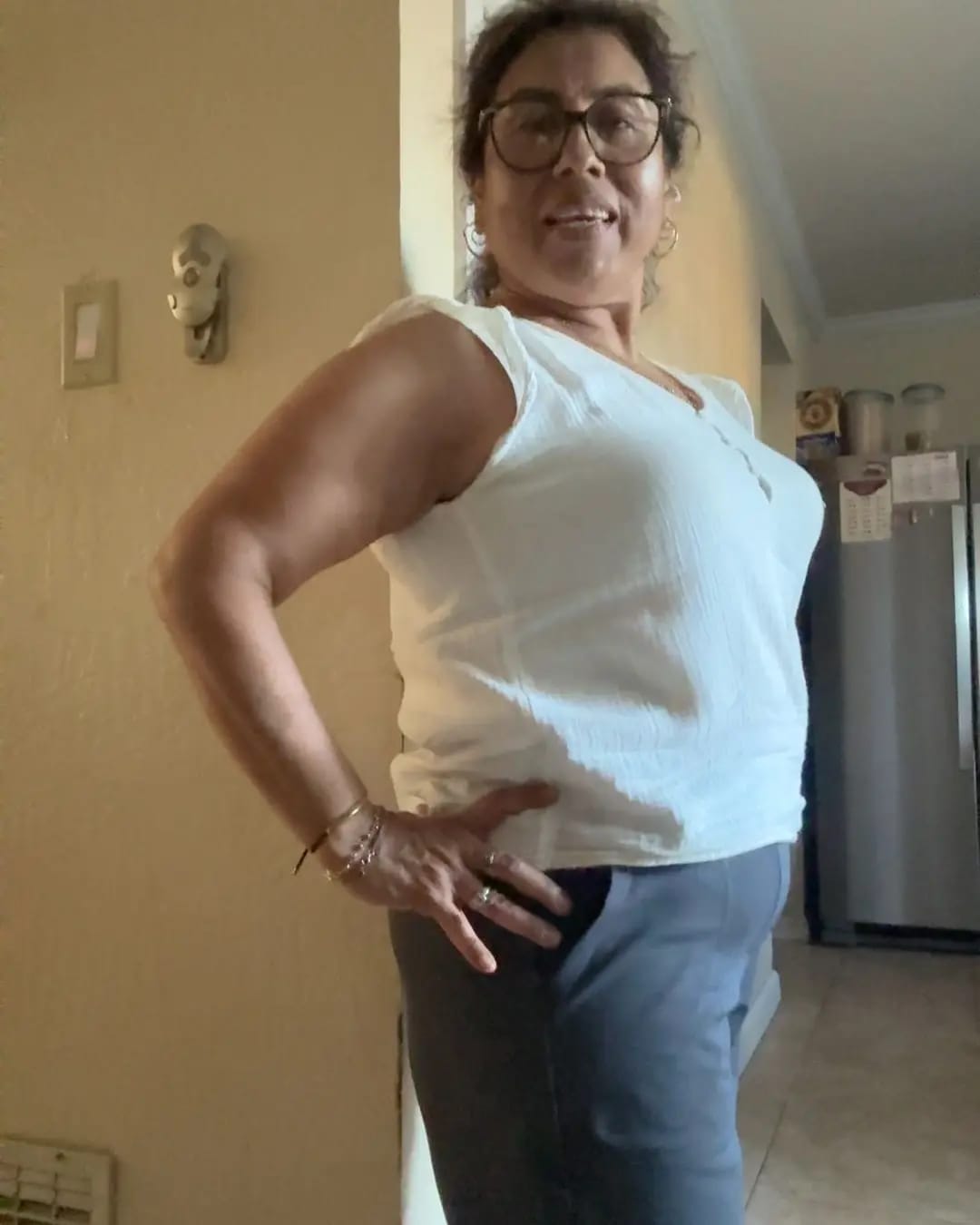 Customer photo review of Women's High-Waisted Athletic Bermuda Shorts with Pockets – Running, Yoga, Summer Casual Activewear