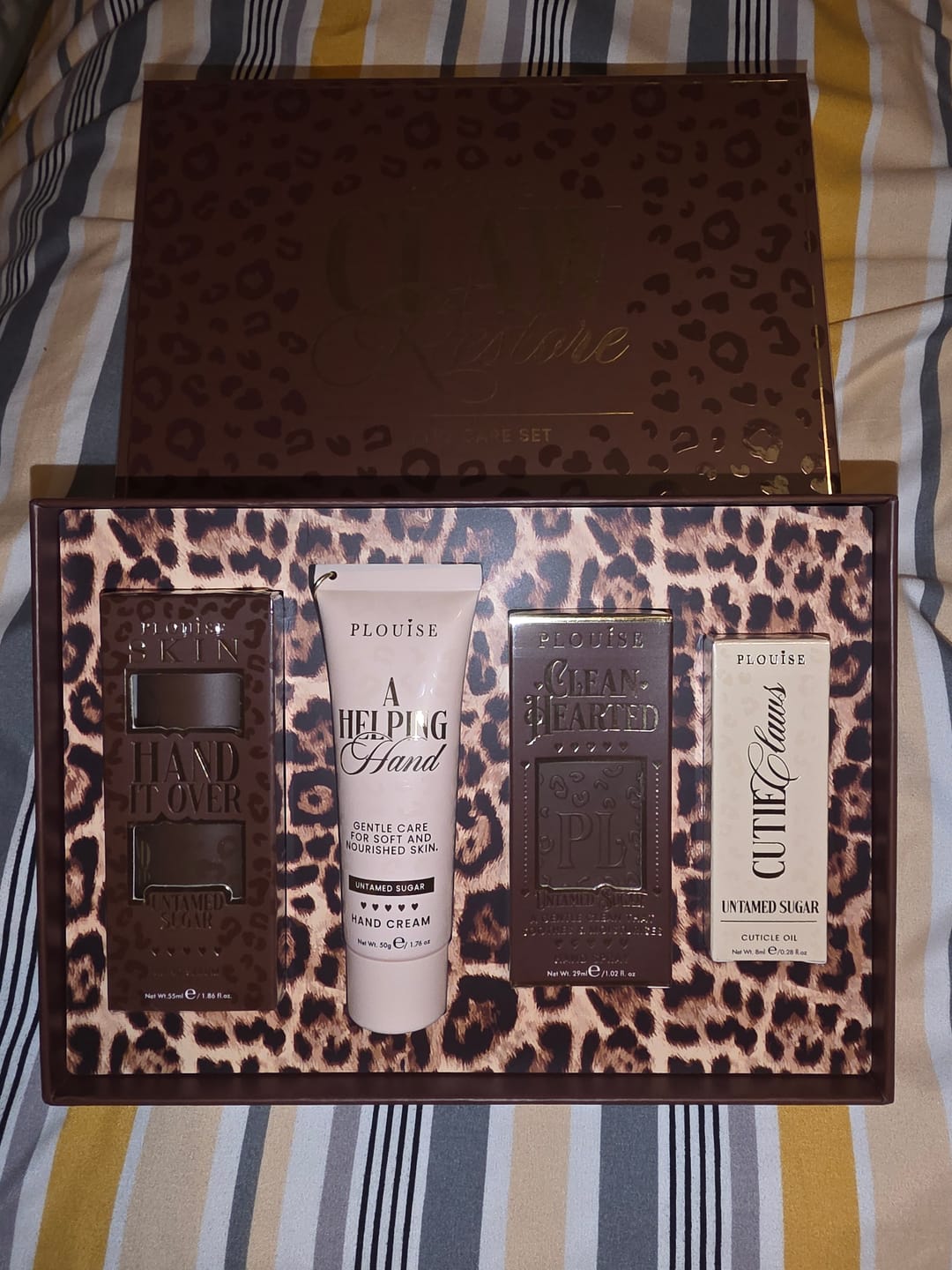 Customer photo review of Cheetah Claw Restore Hand Care Set