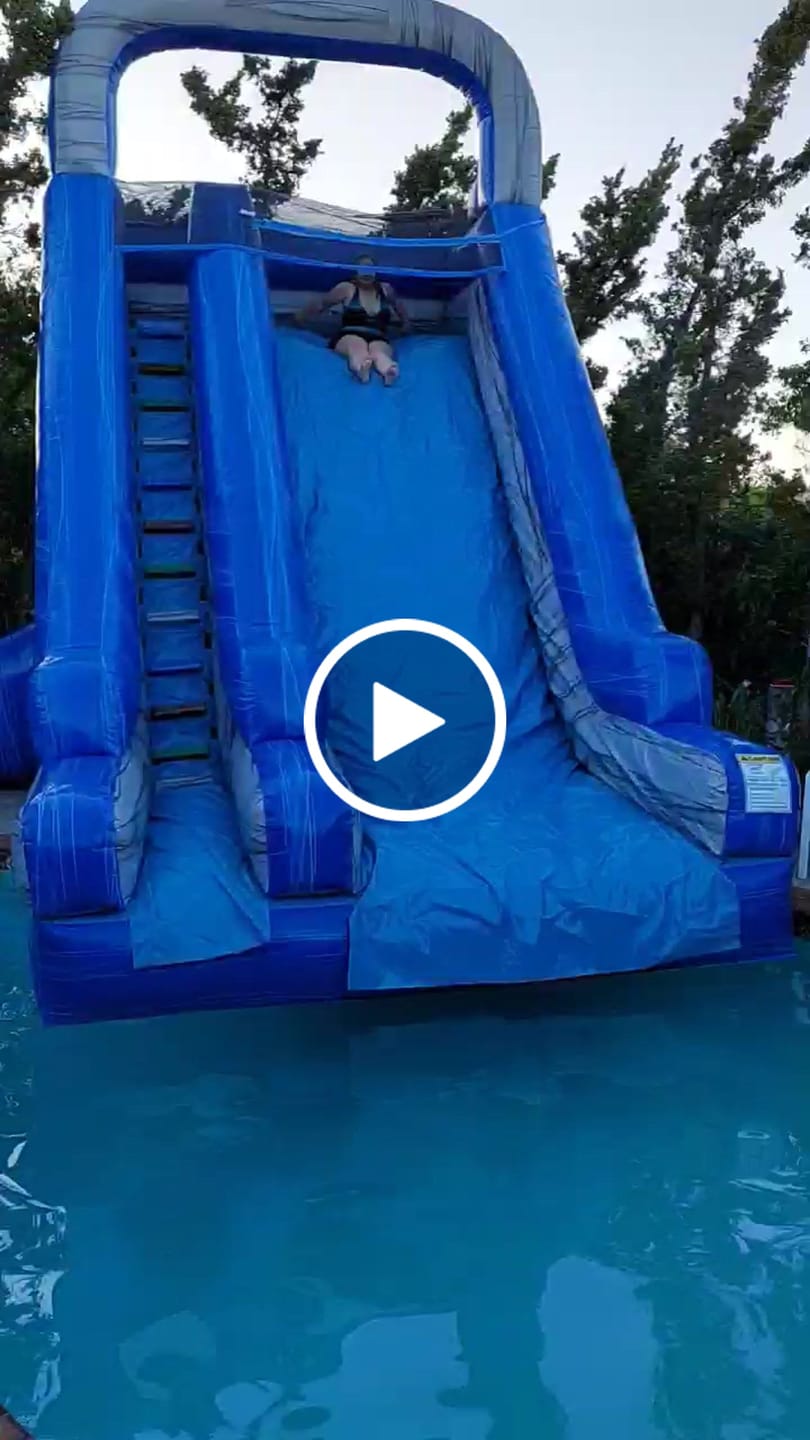 Customer video review of Commercial Blow Up Water Slides, Inflatable Water Slide For Swimming Pool