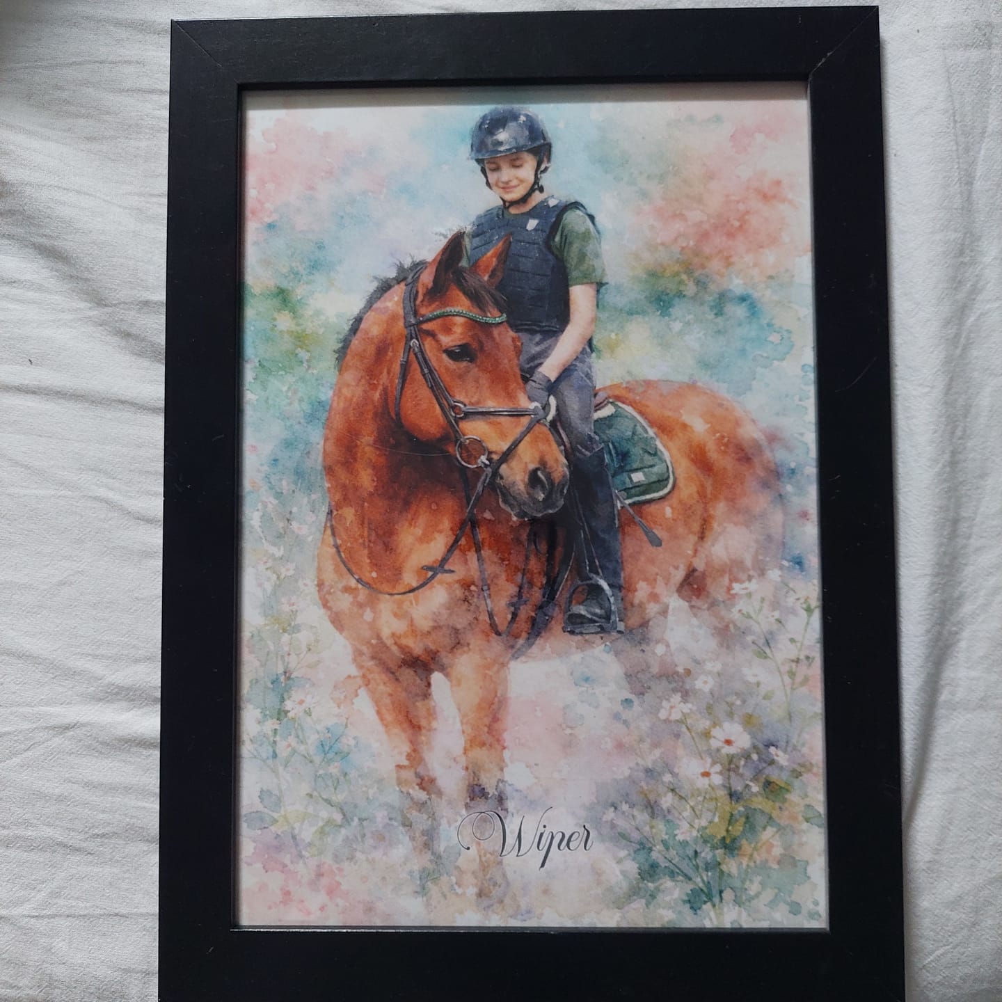Customer photo review of Personalised Poster - Watercolour