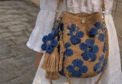 Customer photo review of Bolso de Ganchillo Hecho a Mano