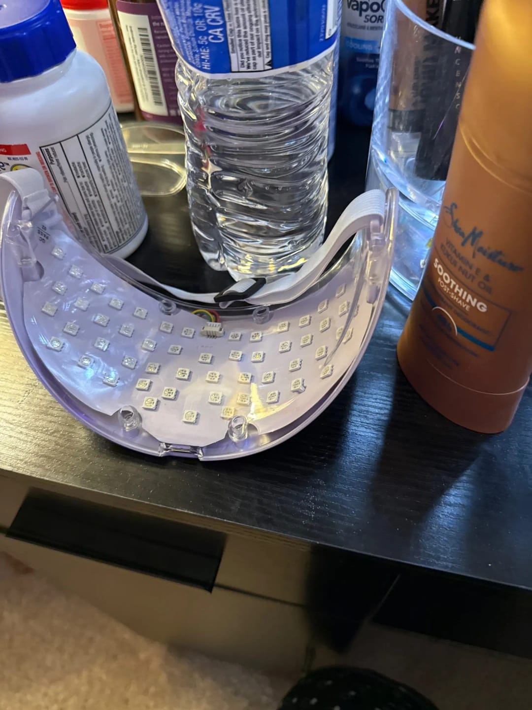 Customer photo review of 7 Colors LED Facial Mask for At-Home Beauty Care