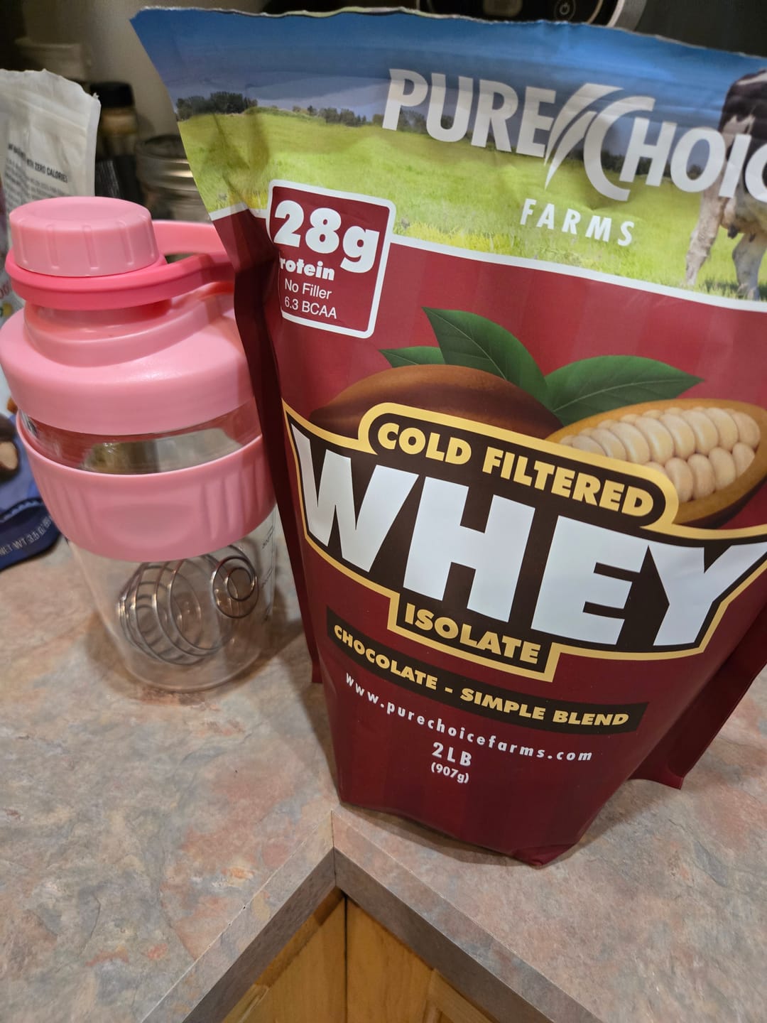 Customer photo review of Whey Protein Isolate Chocolate